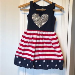 Fourth of July American flag dress.